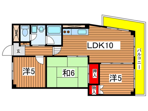 サザン稲城の物件間取画像